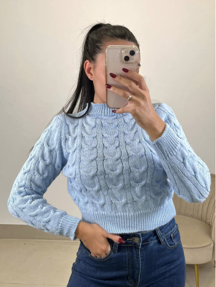 jersey trenzas celeste