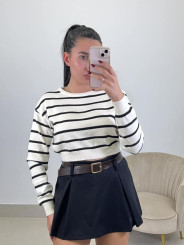 faldapantalon cinturon negro