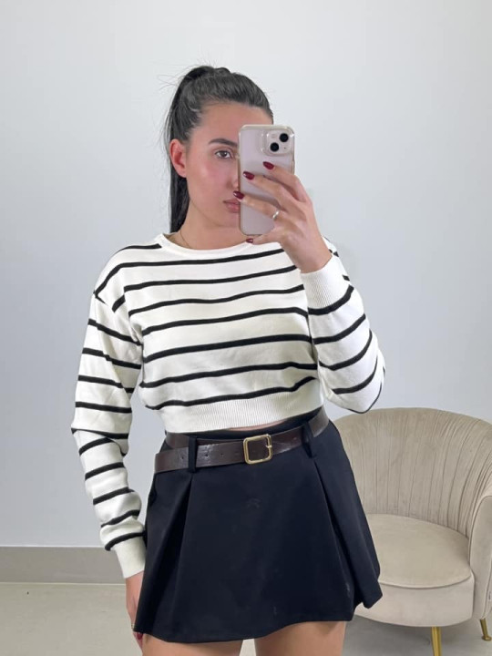 faldapantalon cinturon negro