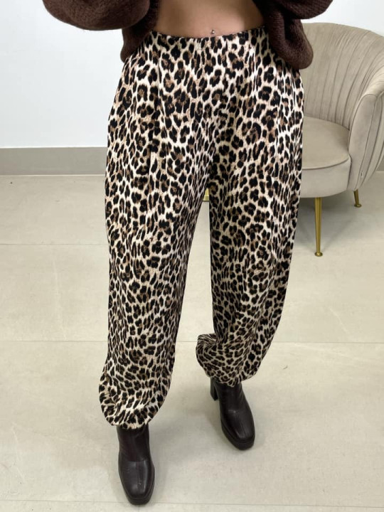Pantalón balloon leopardo