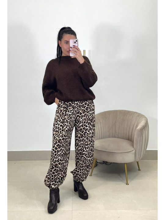 Pantalón balloon leopardo