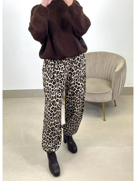 Pantalón balloon leopardo