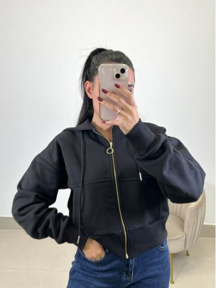 sudadera cremallera negro