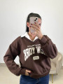 Sudadera combinada brooklyn marron