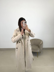 Gabardina basica beige