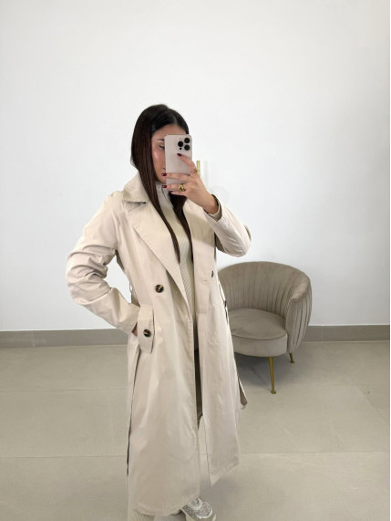 Gabardina basica beige