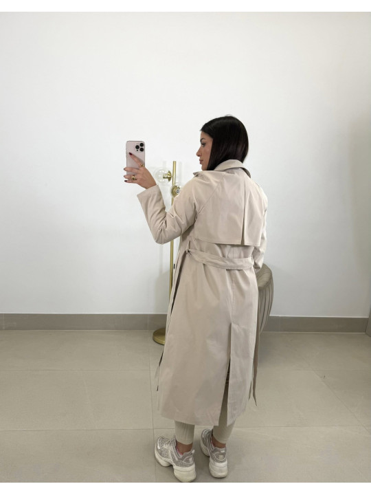 Gabardina basica beige