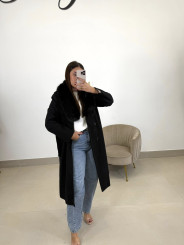 Abrigo paño varsovia negro