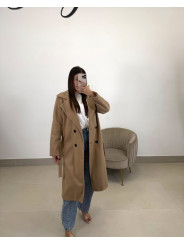 Abrigo paño varsovia beige