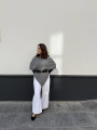 Poncho punto gris