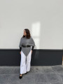 Poncho punto gris