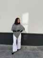 Poncho punto gris