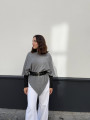 Poncho punto gris