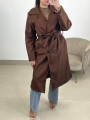 Abrigo paño varsovia marron