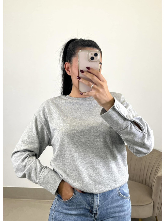 sudadera hombrera basica gris