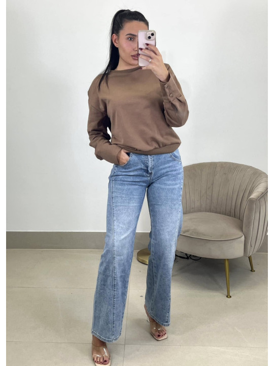 sudadera hombrera basica marron