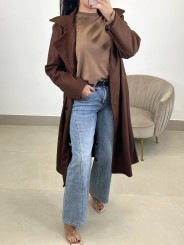 sudadera hombrera basica marron