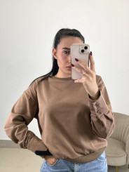 sudadera hombrera basica marron