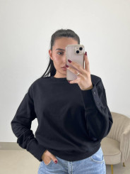 sudadera hombrera basica negra