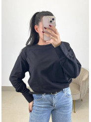 sudadera hombrera basica negra