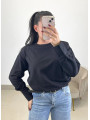 sudadera hombrera basica negra