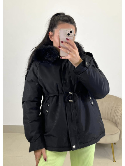 Parka acolchada negra