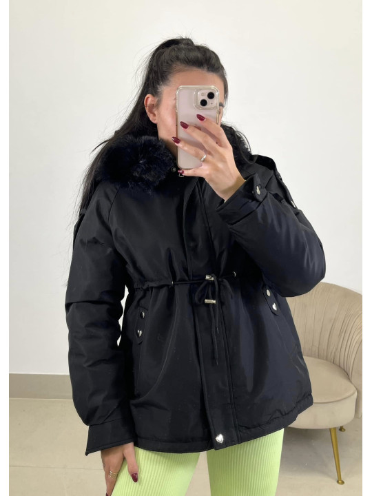 Parka acolchada negra