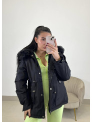 Parka acolchada negra