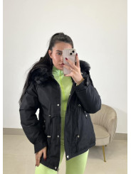 Parka acolchada negra