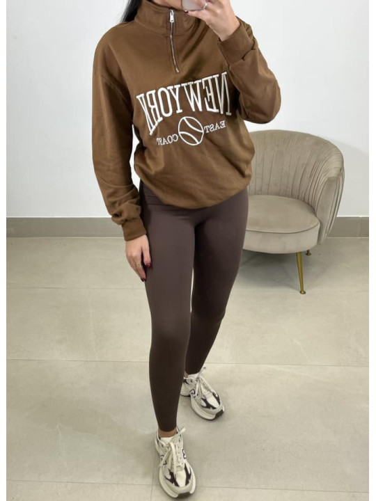 sudadera new york marron