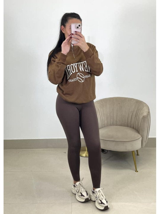 sudadera new york marron