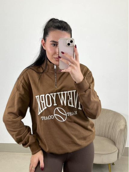 sudadera new york marron