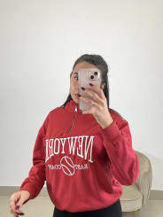 sudadera new york roja
