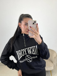 sudadera new york negra