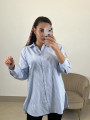 camisa rayas celeste/blanca