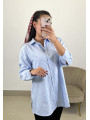 camisa rayas celeste/blanca