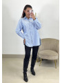 camisa rayas celeste/blanca
