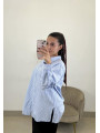 camisa rayas celeste/blanca