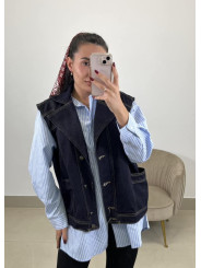 Chaleco denim oscuro
