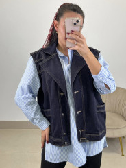 Chaleco denim oscuro