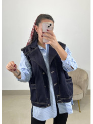 Chaleco denim oscuro