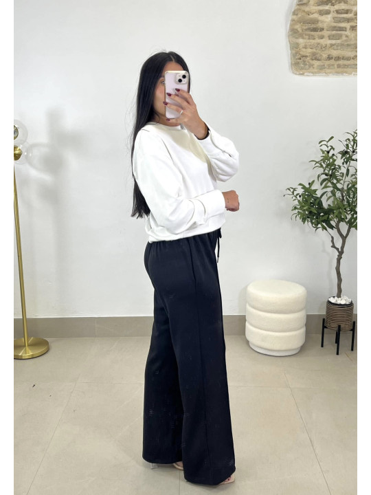 pantalon felpa basico negro