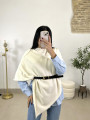 poncho punto beige