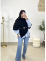 poncho punto negro