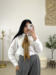 pantalon balloon pinzas rayas diplomaticas gris