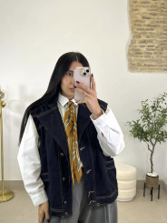 Chaleco denim oscuro