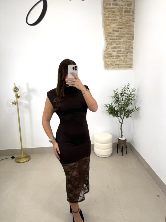 Vestido miriam marron