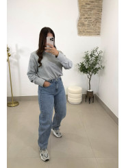 sudadera hombrera basica gris