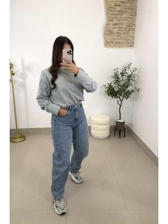 sudadera hombrera basica gris