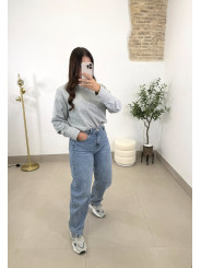 sudadera hombrera basica gris